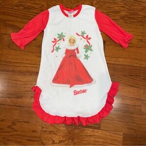 Barbie Festive Red and White Vintage Gown size 6 kids holiday Barbie 90s